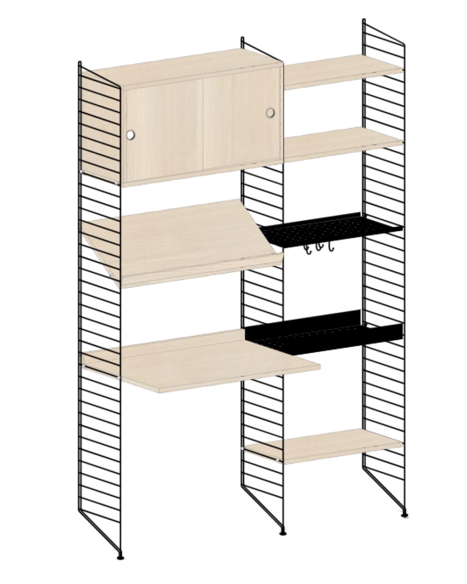 עמדת עבודה משולבת אחסון - Idana Furniture