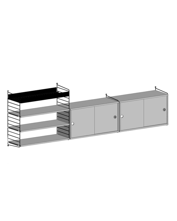 מזנון טלויזיה ומדף מתכת - Idana Furniture