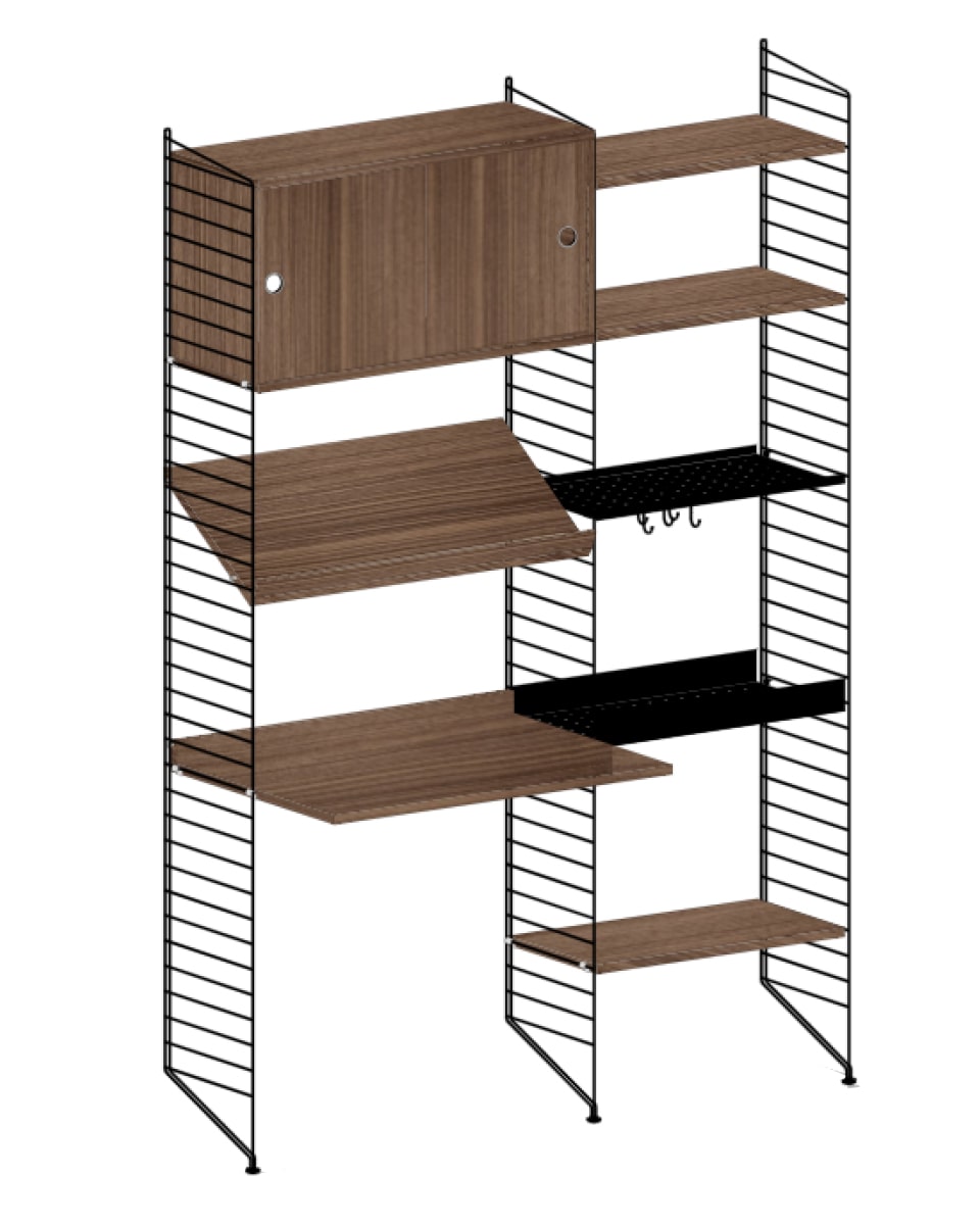 עמדת עבודה משולבת אחסון - Idana Furniture