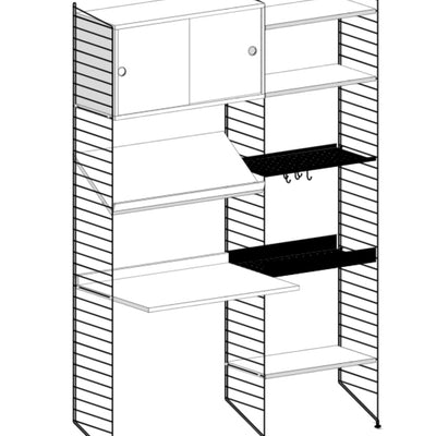 עמדת עבודה משולבת אחסון - Idana Furniture