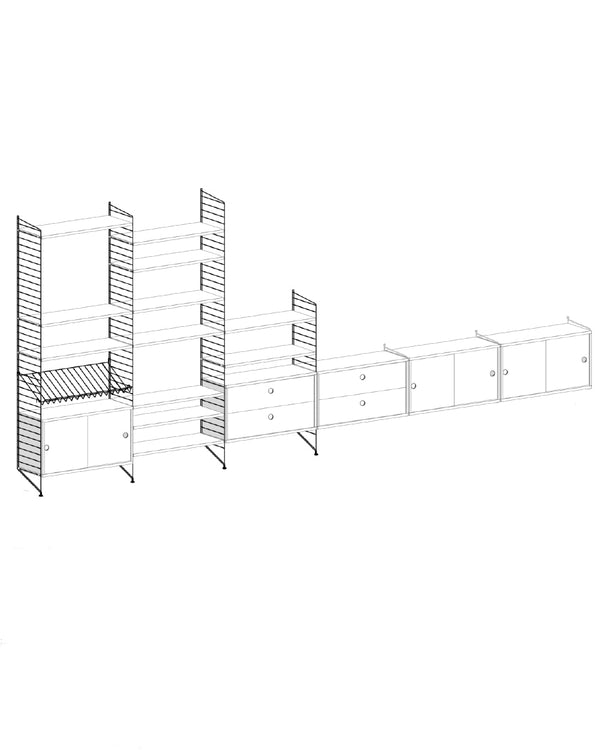 ספריית אחסון רחבה - Idana Furniture