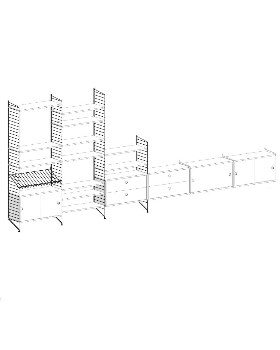ספריית אחסון רחבה - Idana Furniture