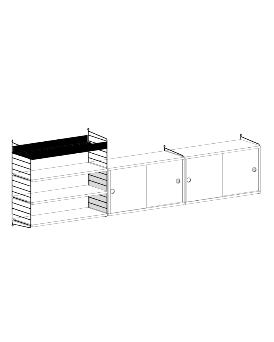 מזנון טלויזיה ומדף מתכת - Idana Furniture