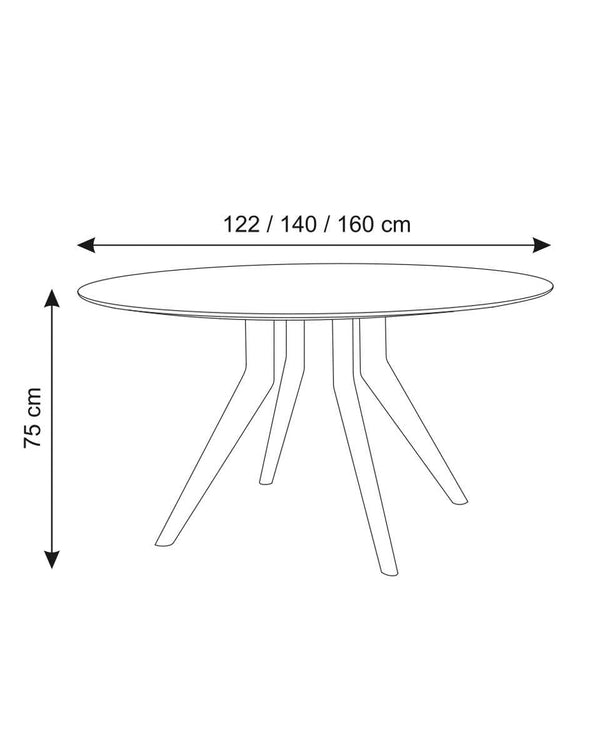 שולחן אוכל עגול נפתח CORNA SLIM - Idana Furniture