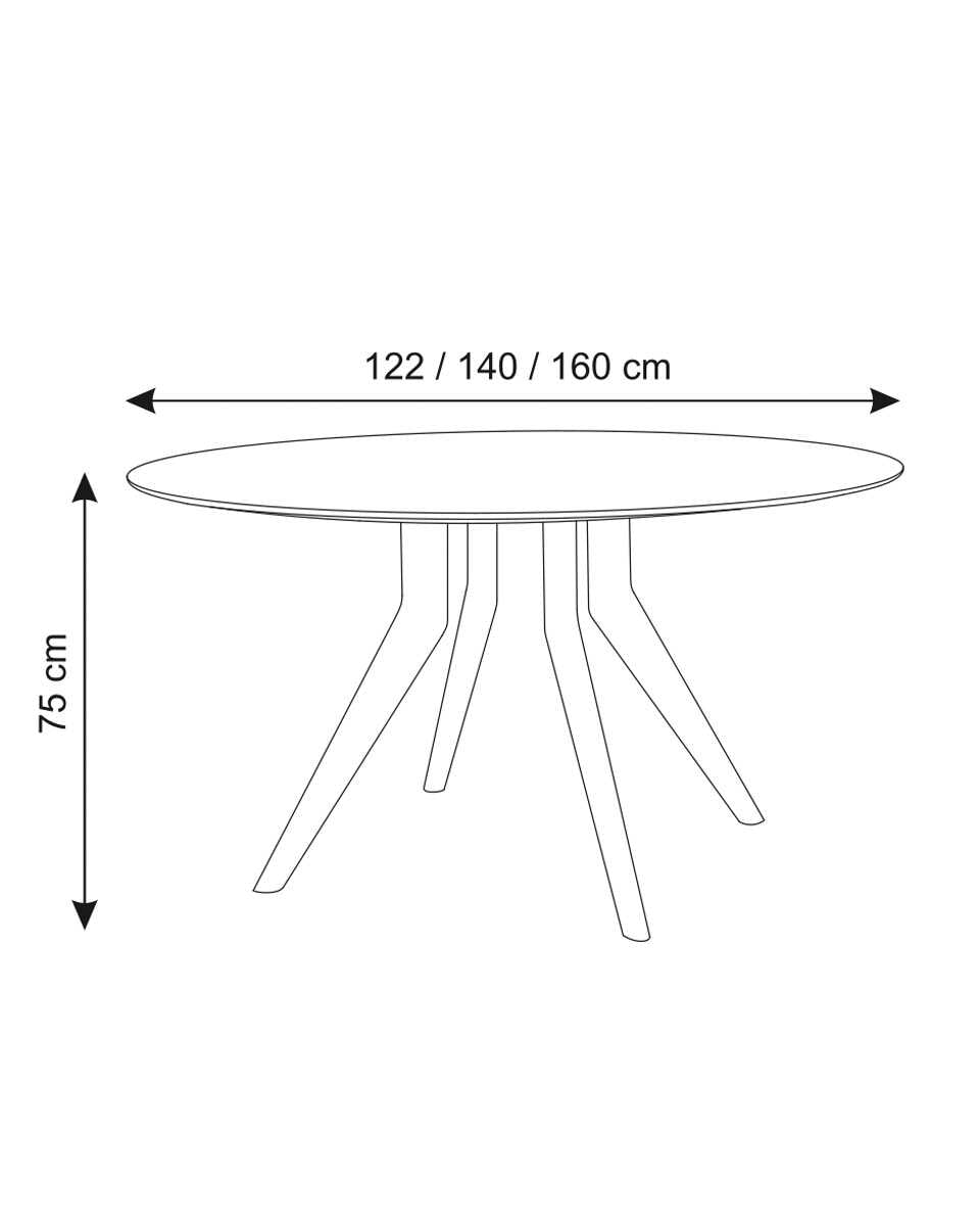 שולחן אוכל עגול נפתח CORNA SLIM - Idana Furniture