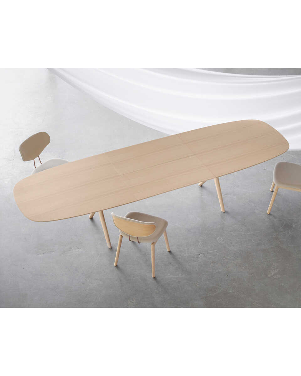 שולחן אוכל אליפסה נפתח Corna Slim - Idana Furniture