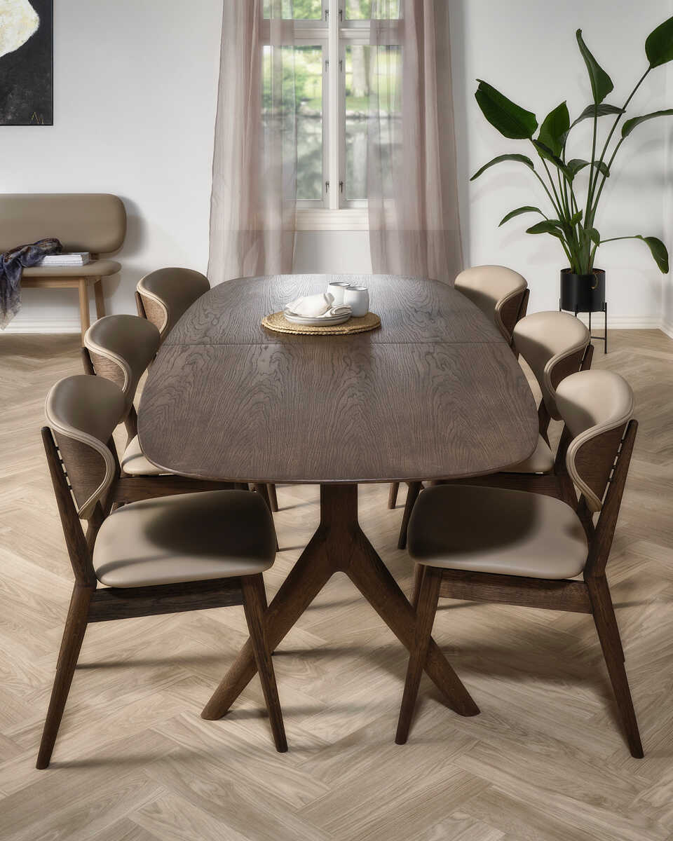 שולחן אוכל אליפסה נפתח Corna Slim - Idana Furniture