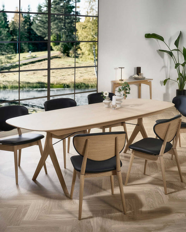 שולחן אוכל אליפסה נפתח Corna Slim - Idana Furniture