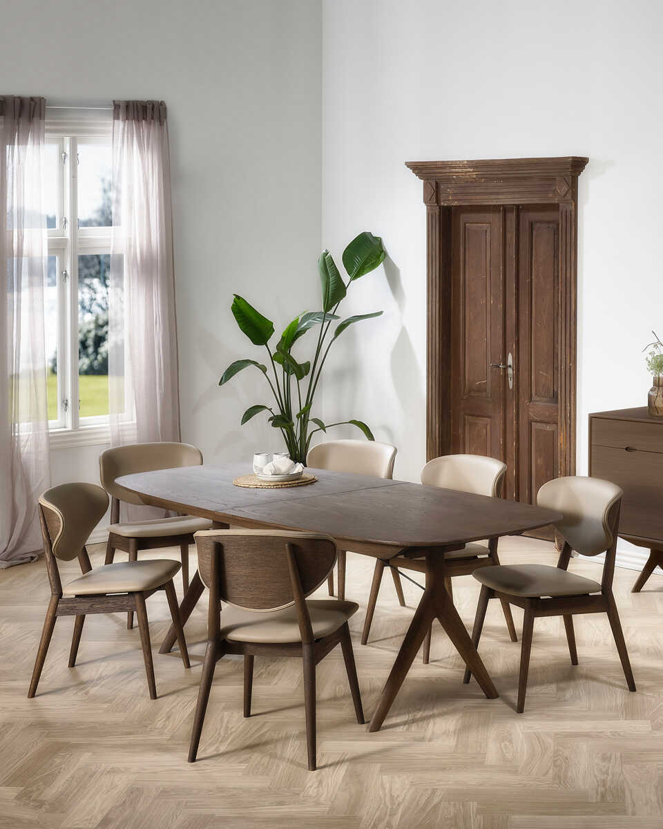 שולחן אוכל אליפסה נפתח Corna Slim - Idana Furniture