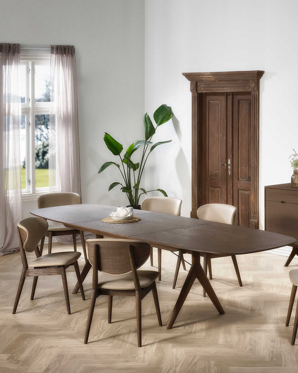 שולחן אוכל אליפסה נפתח Corna Slim - Idana Furniture