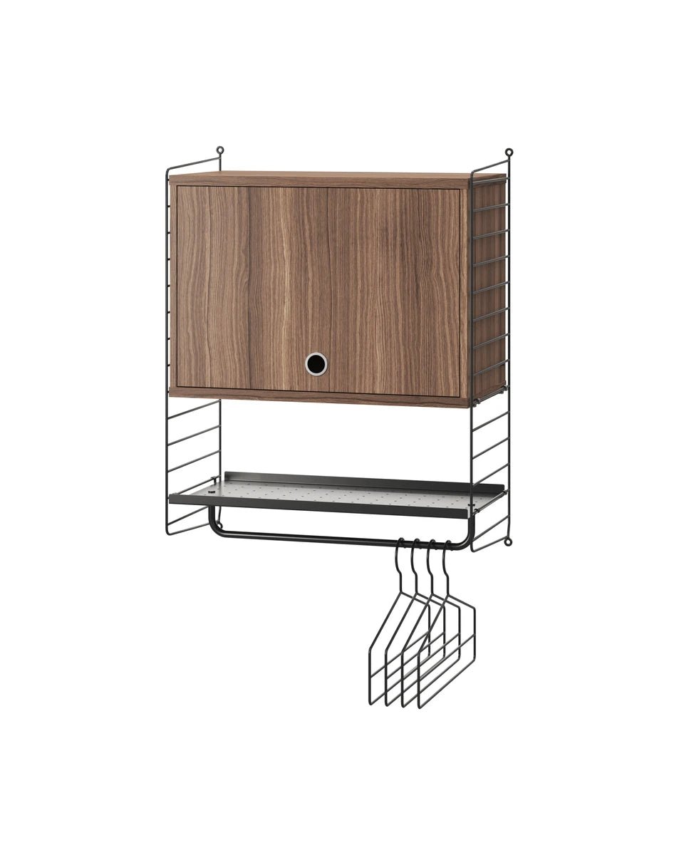 String-System-Hallway-White-Metal-Shelving-Unit