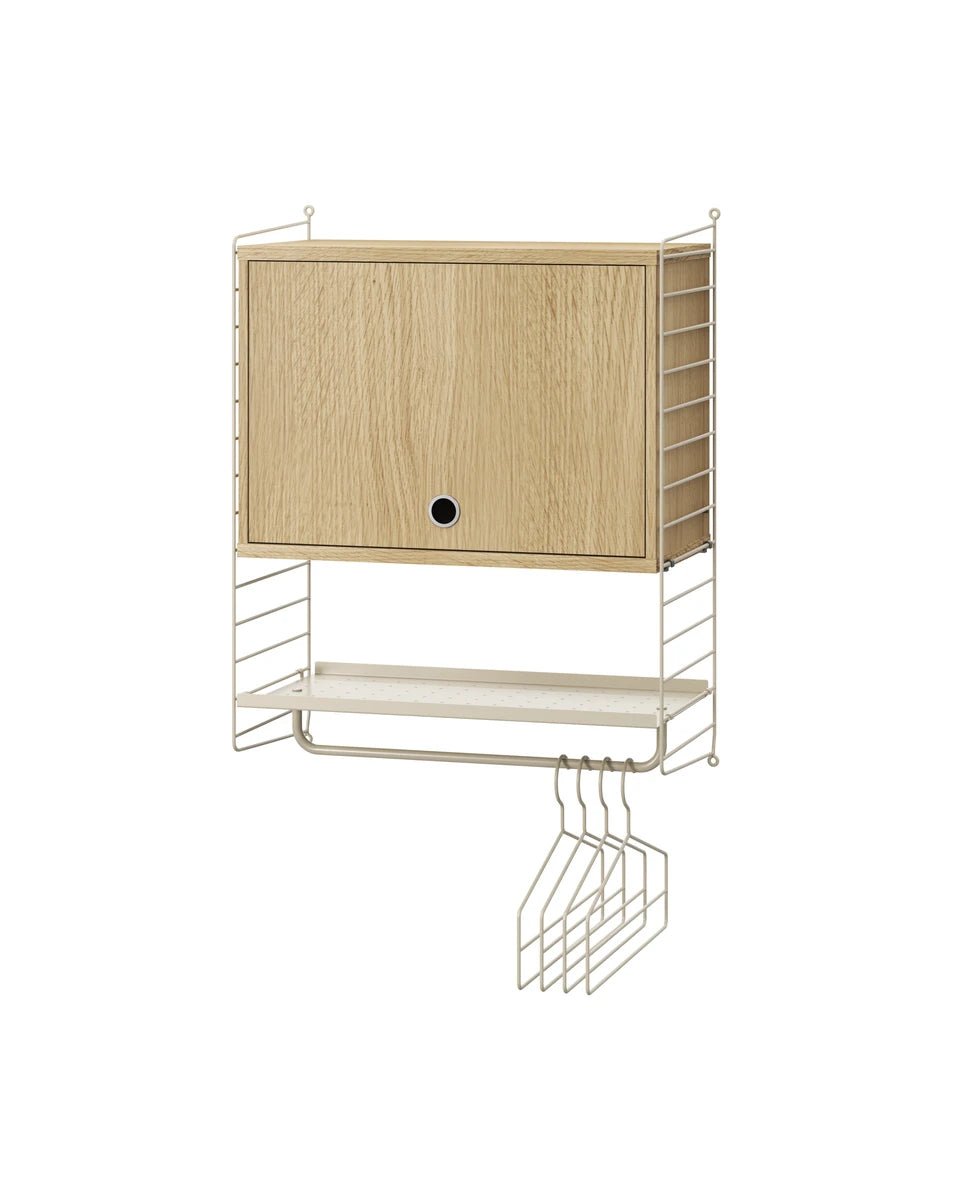 String-System-Hallway-White-Metal-Shelving-Unit