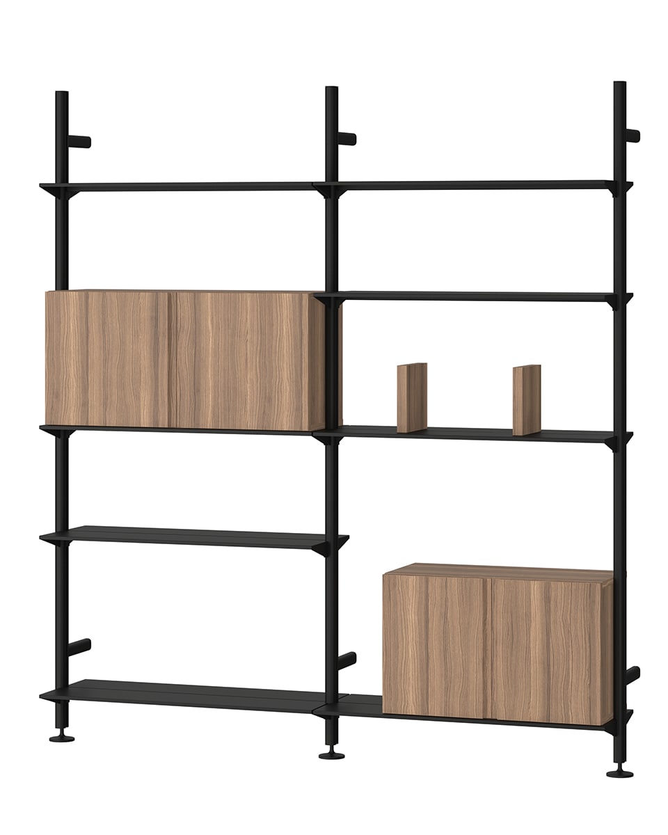 ספריית מדפים רחבה Pira תלוית קיר - Idana Furniture