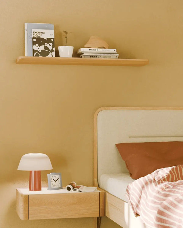 מדף עץ מלא צף Olia - Idana Furniture