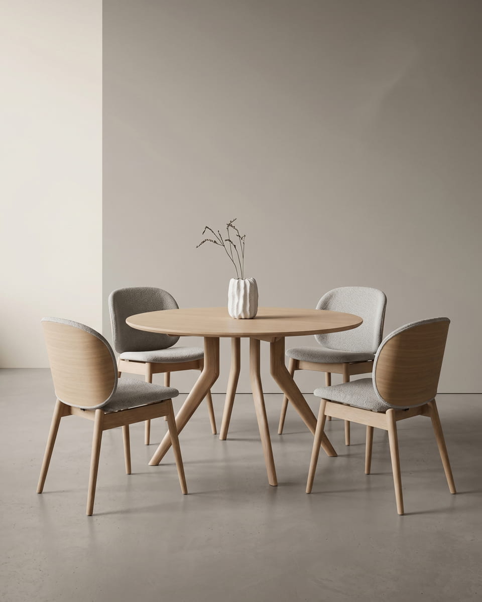 Corna Round שולחן אוכל עגול נפתח - Idana Furniture
