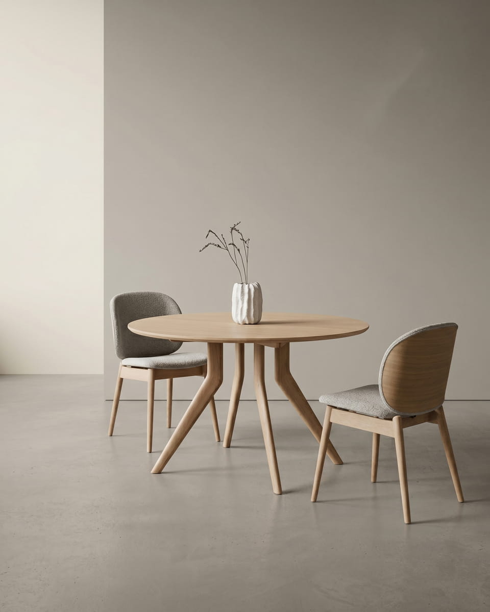 Corna Round שולחן אוכל עגול נפתח - Idana Furniture