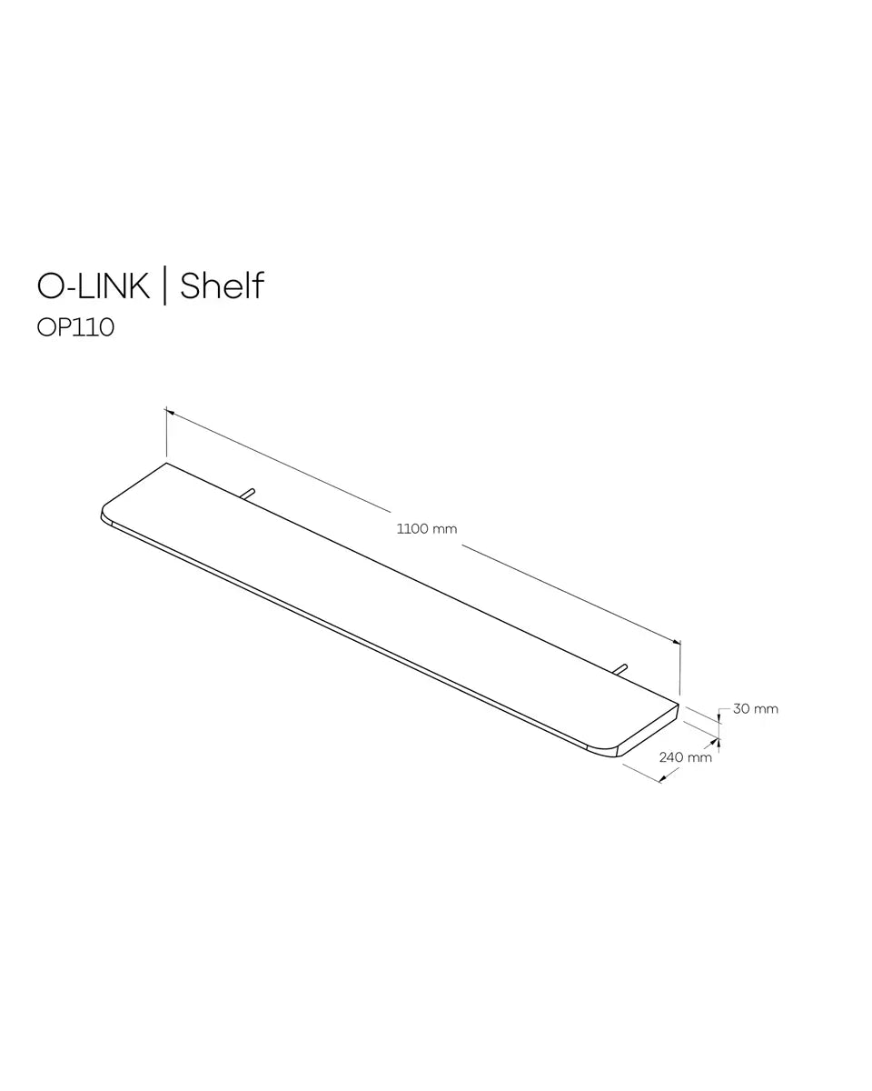 מדף עץ מלא צף Olia - Idana Furniture