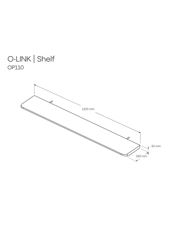 מדף עץ מלא צף Olia - Idana Furniture