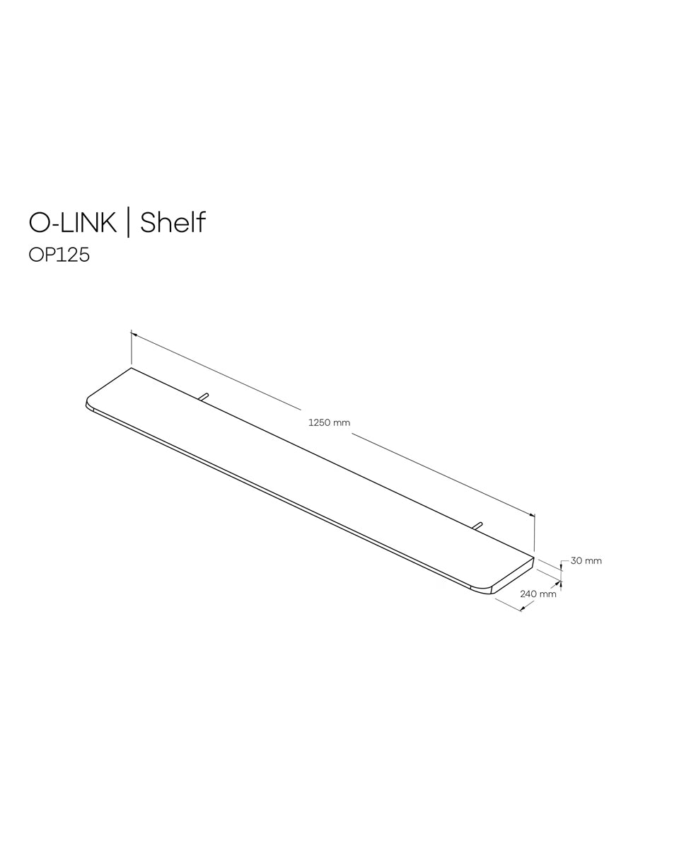 מדף עץ מלא צף Olia - Idana Furniture