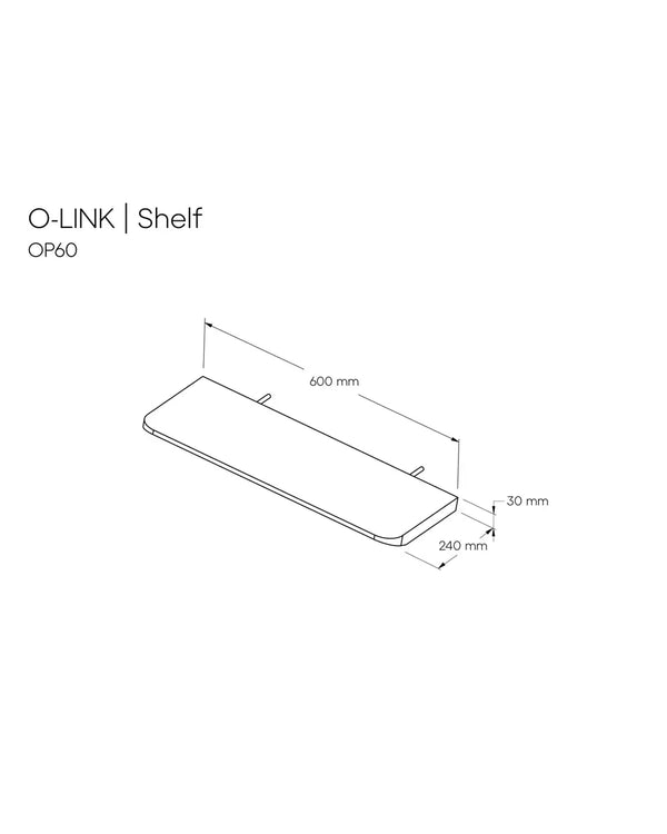 מדף עץ מלא צף Olia - Idana Furniture