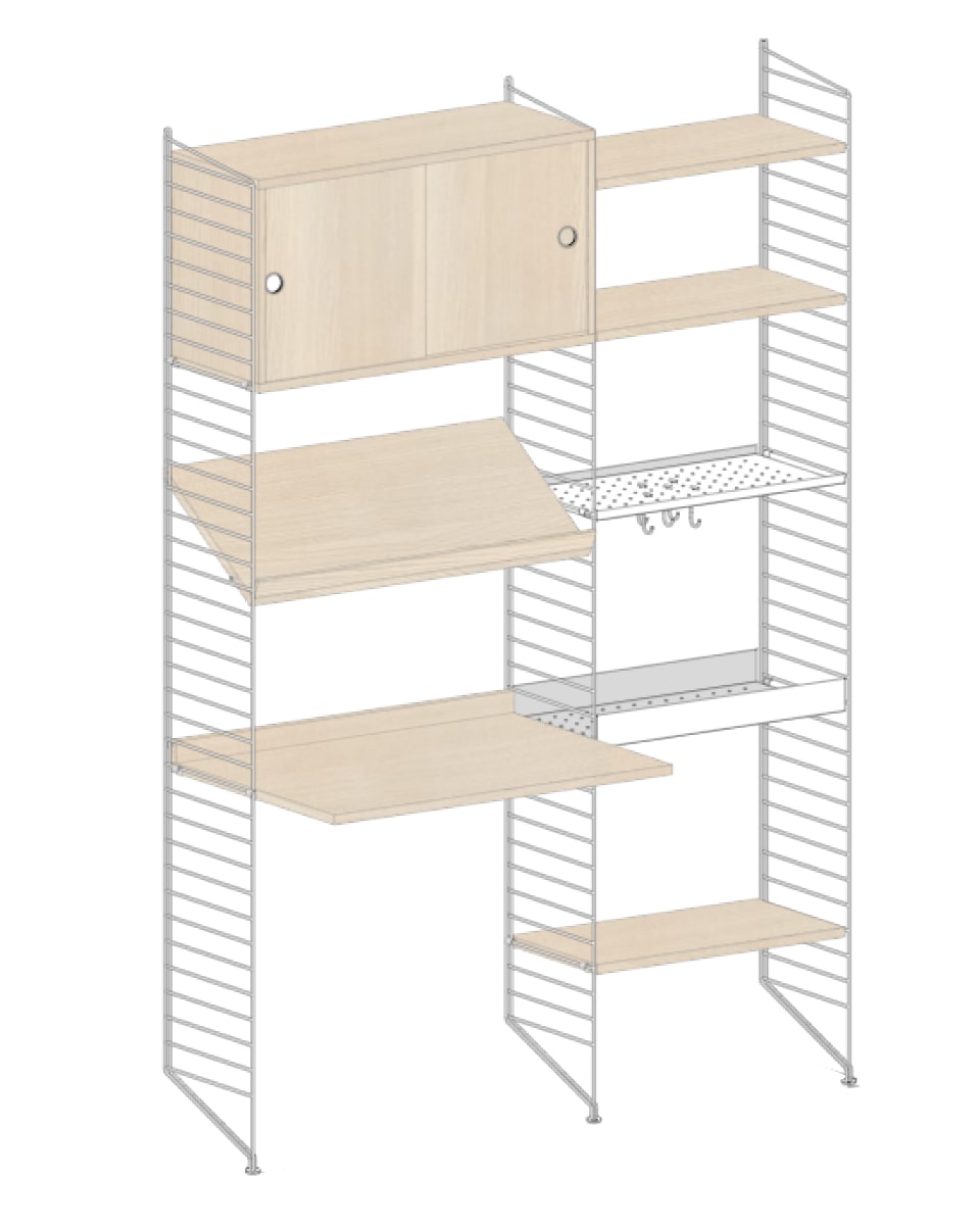 עמדת עבודה משולבת אחסון - Idana Furniture