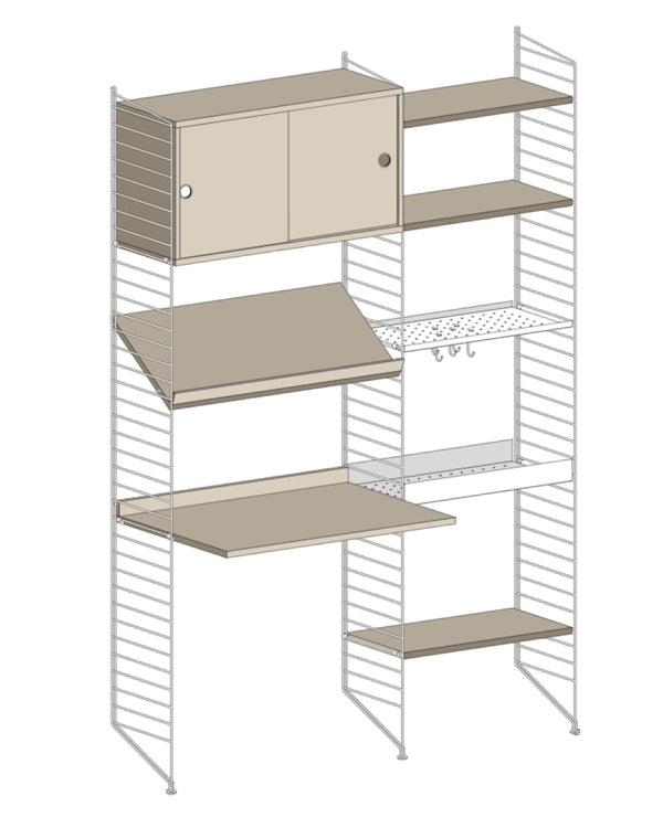 עמדת עבודה משולבת אחסון - Idana Furniture