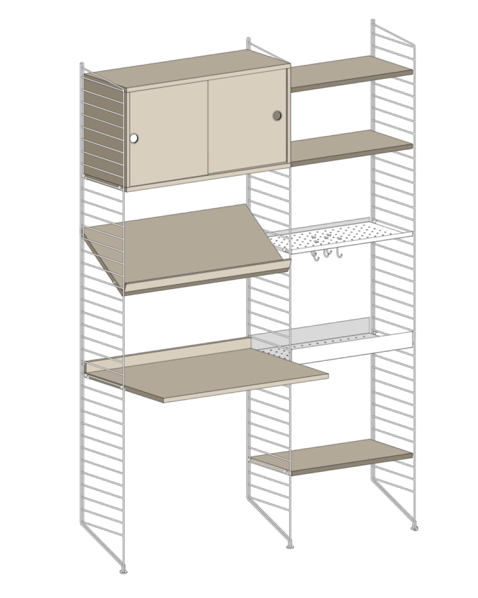 עמדת עבודה משולבת אחסון - Idana Furniture