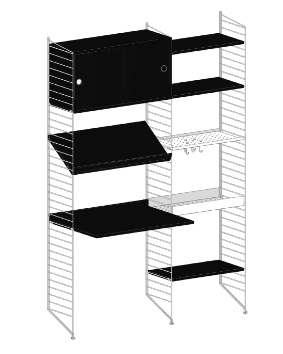 עמדת עבודה משולבת אחסון - Idana Furniture