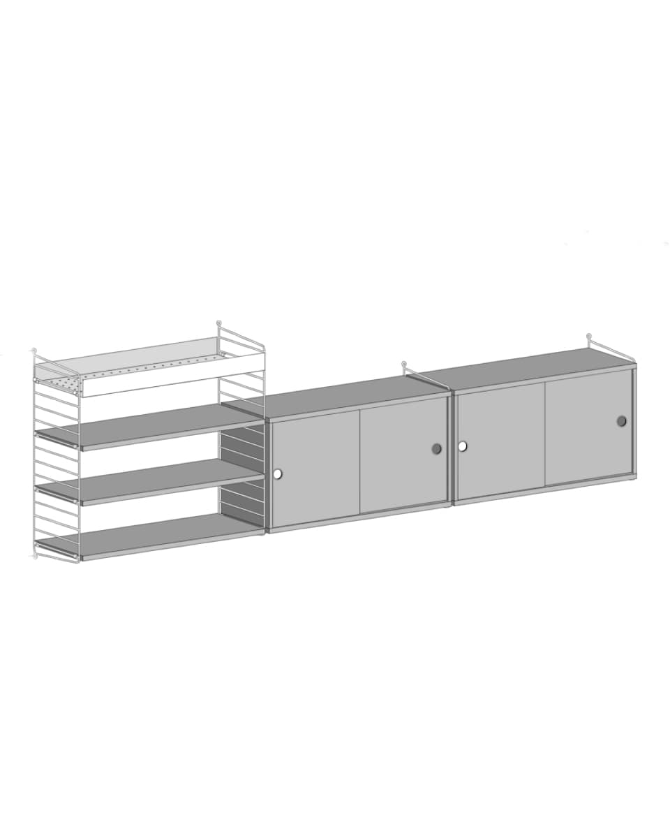 מזנון טלויזיה ומדף מתכת - Idana Furniture