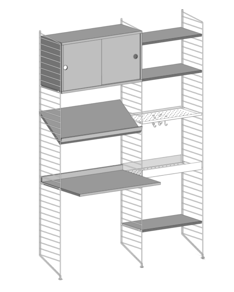 עמדת עבודה משולבת אחסון - Idana Furniture