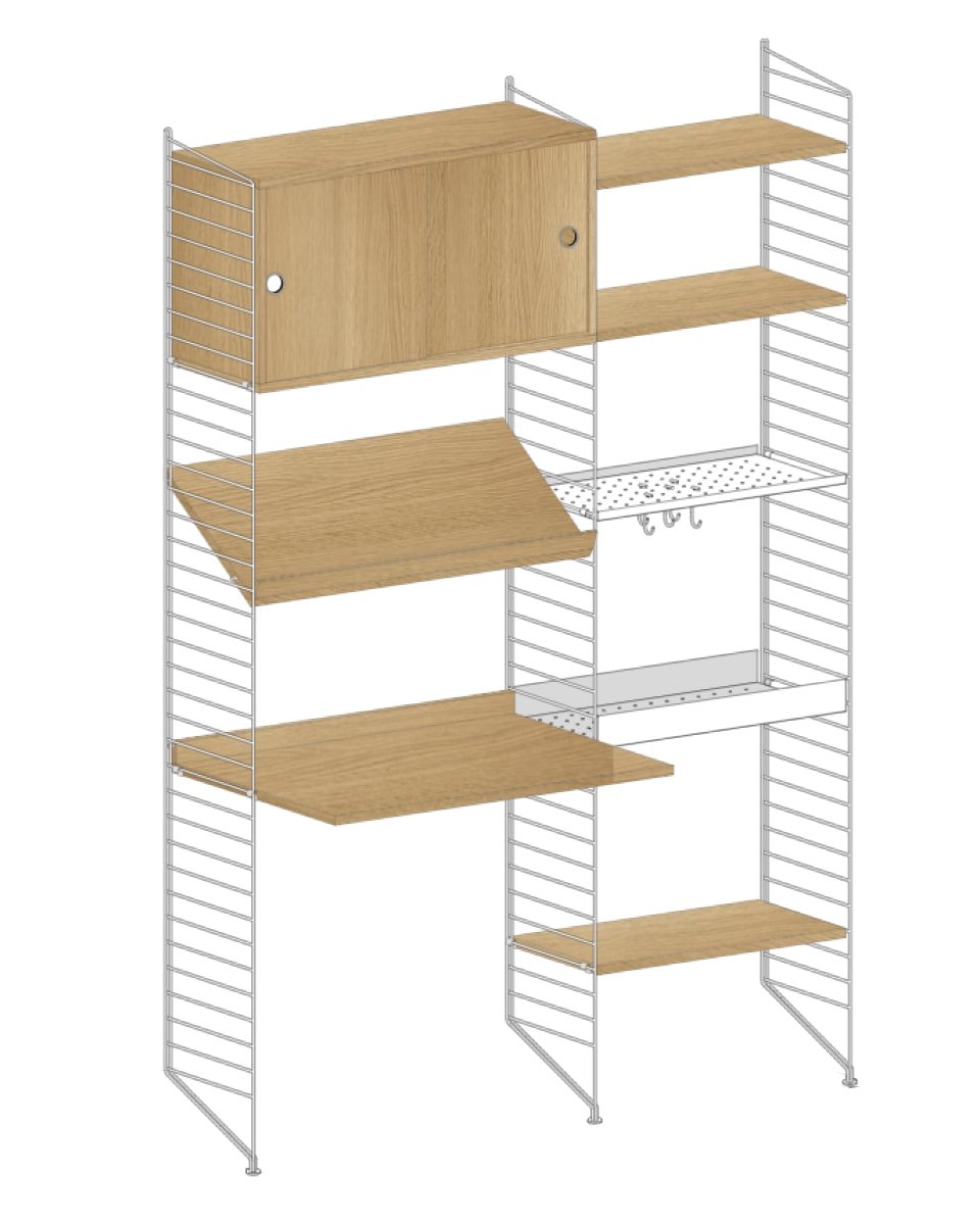 עמדת עבודה משולבת אחסון - Idana Furniture