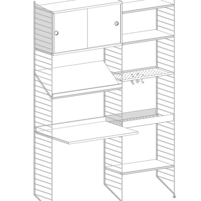 עמדת עבודה משולבת אחסון - Idana Furniture