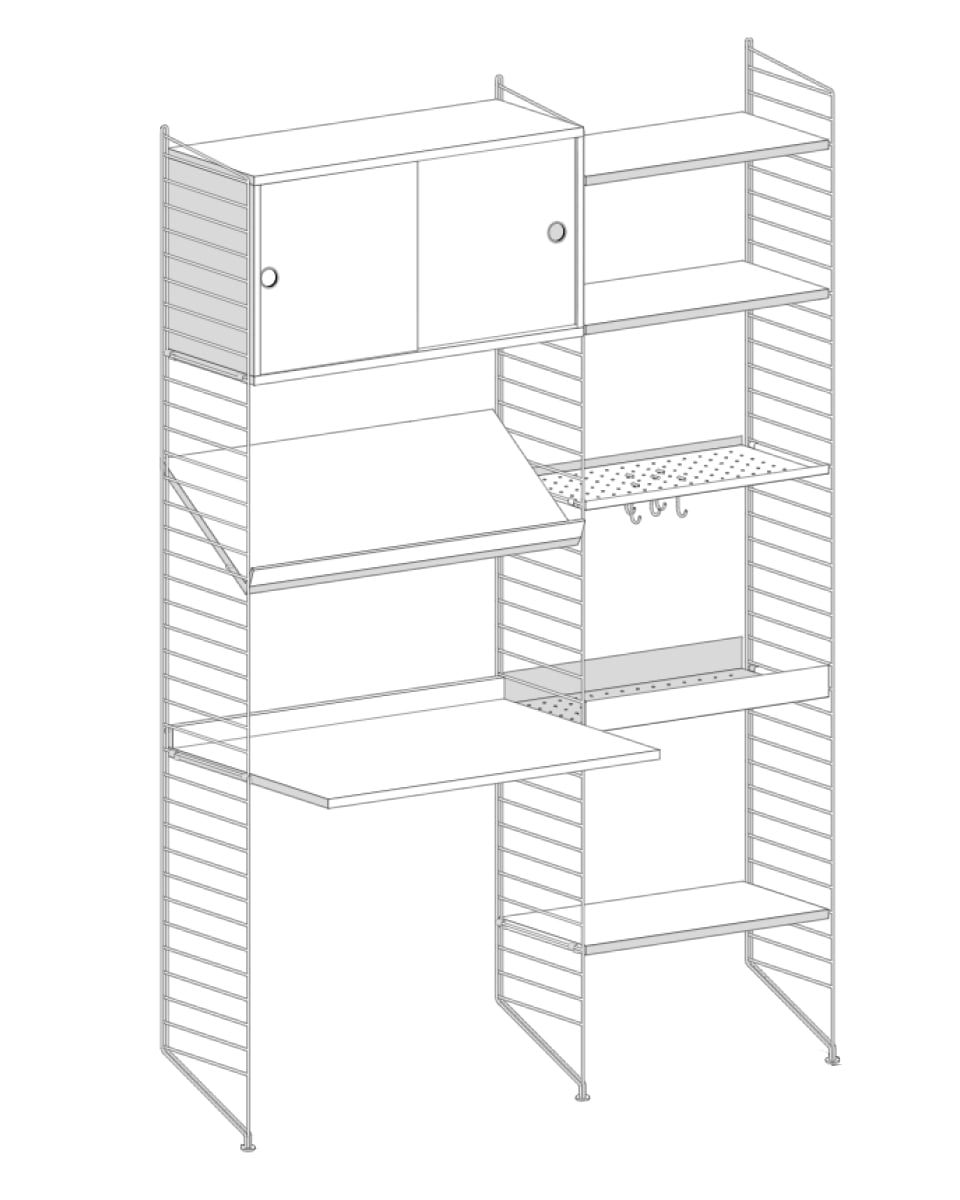 עמדת עבודה משולבת אחסון - Idana Furniture