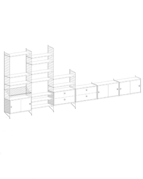 ספריית אחסון רחבה - Idana Furniture