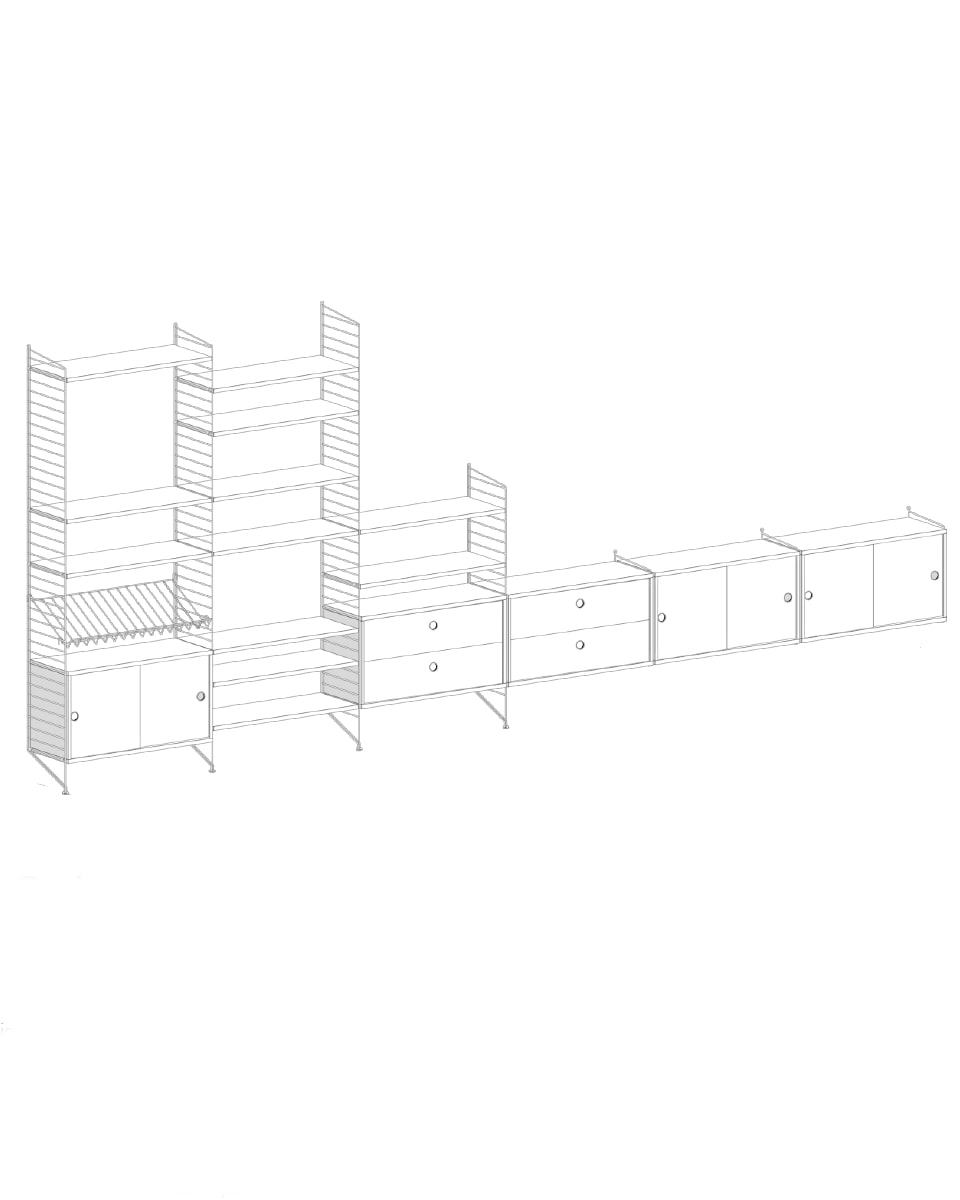 ספריית אחסון רחבה - Idana Furniture