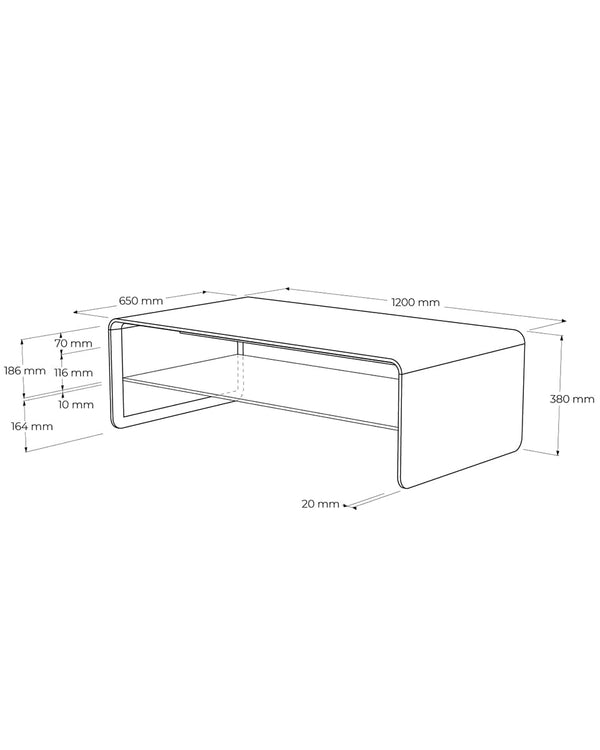 שולחן קפה OLIA זכוכית - Idana Furniture