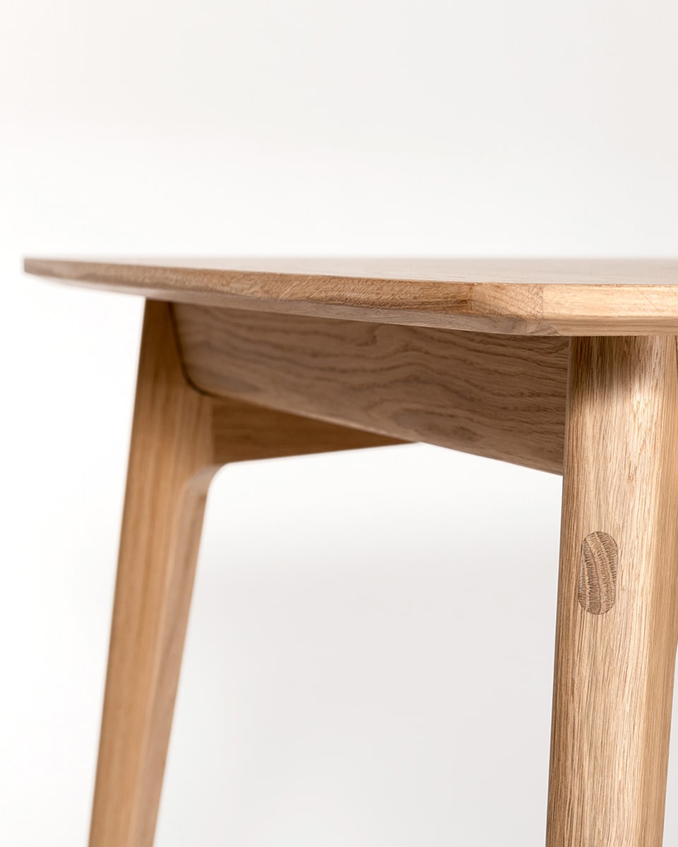 שולחן אוכל נורדי סקנדינבי מינימליסטי נפתח שולחן לפינת אוכל עץ מלא