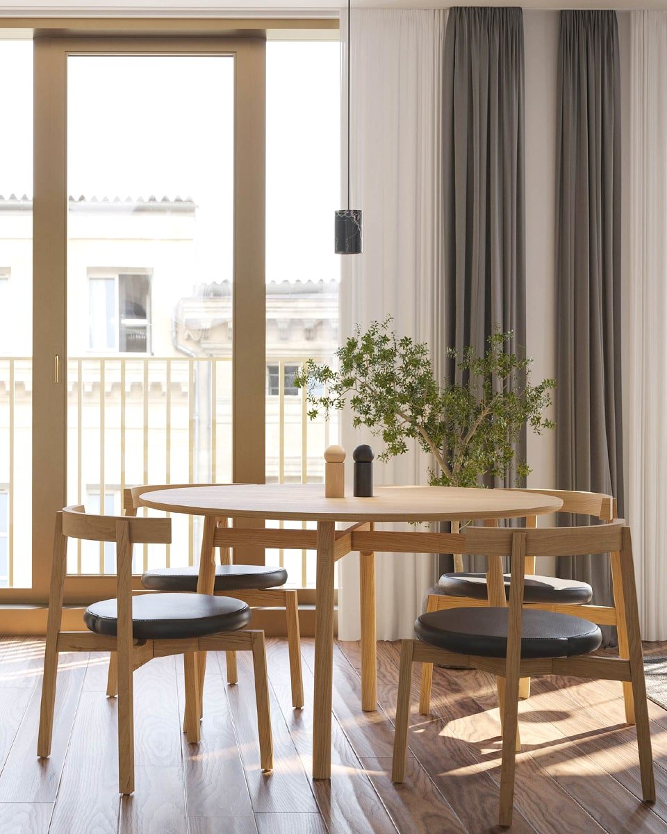 שולחן עגול kigumi - Idana Furniture